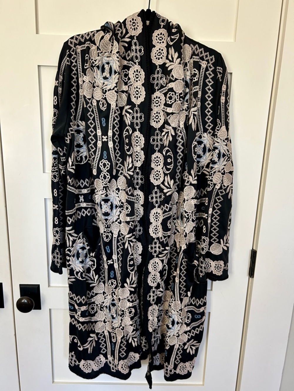 Johnny Was Biya Duster Soft Coat Cardigan Black